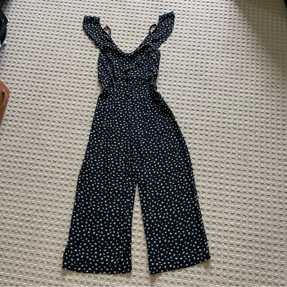 Romeo & Juliet Couture Pants - Black and White Polka Dot Jumpsuit